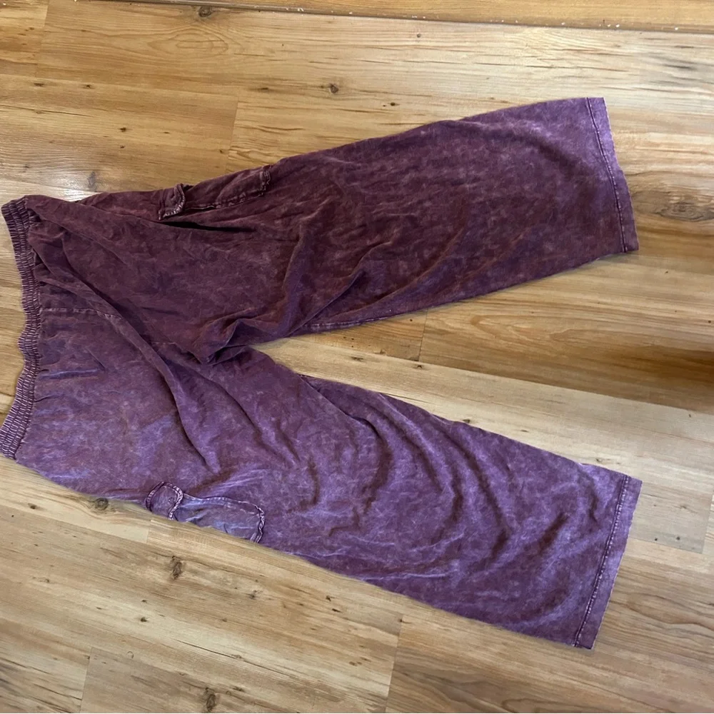 Torrid Purple Cargo Pants Relaxed Fit 1 90s Festival Drawstring Rave Wide Leg - Picture 3 of 3